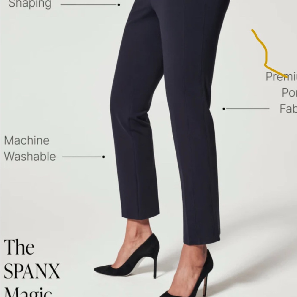 Spanx black pull on stretch pants size Medium